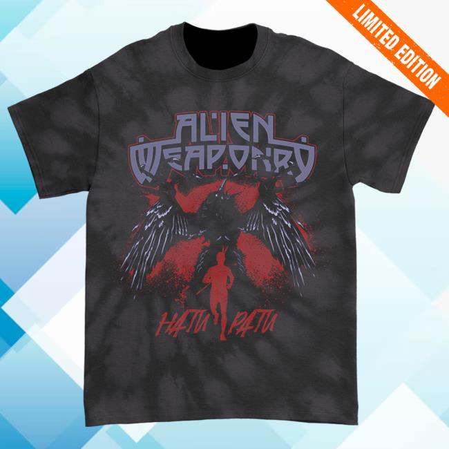 Official Kings Road Merch Store Alien Weaponry Hatu Patu Shirt New (Black Spider Dye) Kings Road Shop