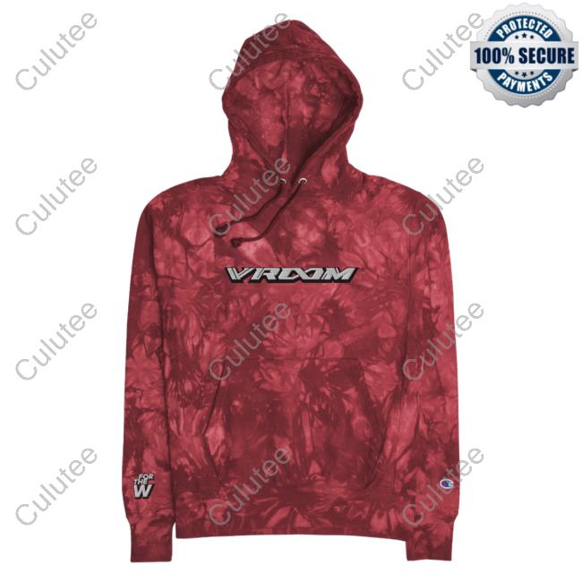 Official Vroom X For The Dub Unisex Champion Tie-Dye Hoody Mulled Berry