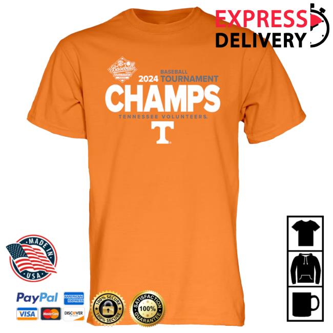 Official Blue 84 Tennessee Orange Tennessee Volunteers 2024 SEC Baseball Conference Tournament Champions Locker Room Shirt