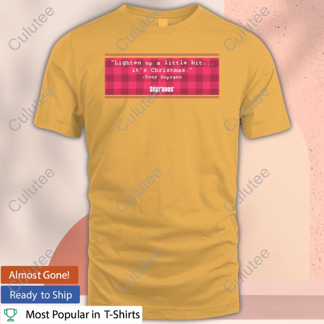HBO The Sopranos Lighten Up Holiday Print Shirt