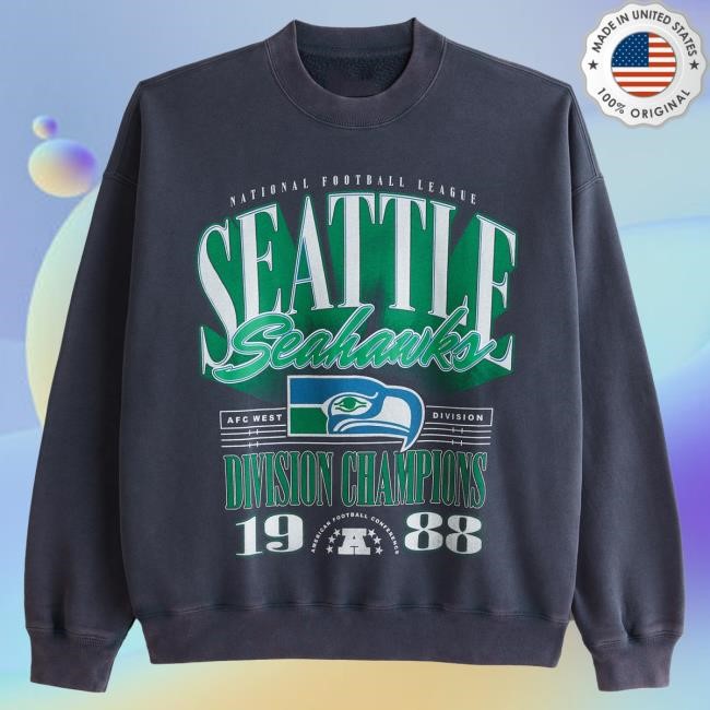 Official Abercrombie And Fitch Store Seattle Seahawks Graphic Crew NFL by Abercrombie