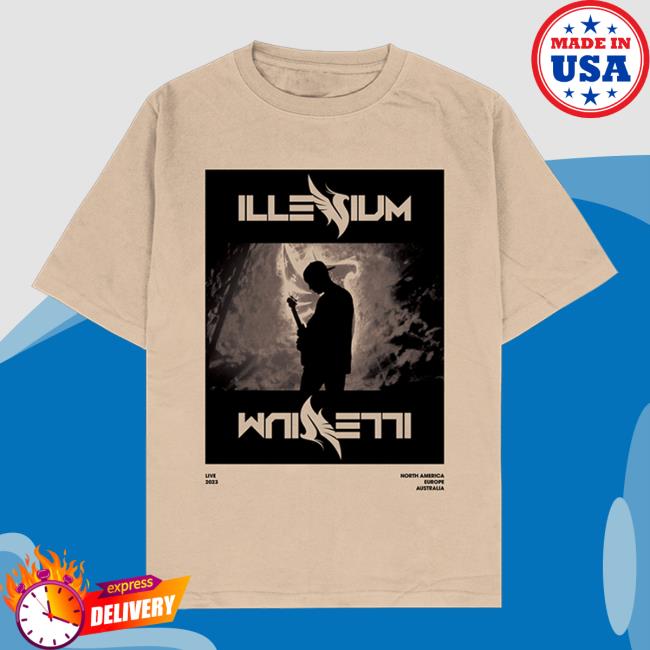 Official Illenium Tan Stacked Tour Shirt