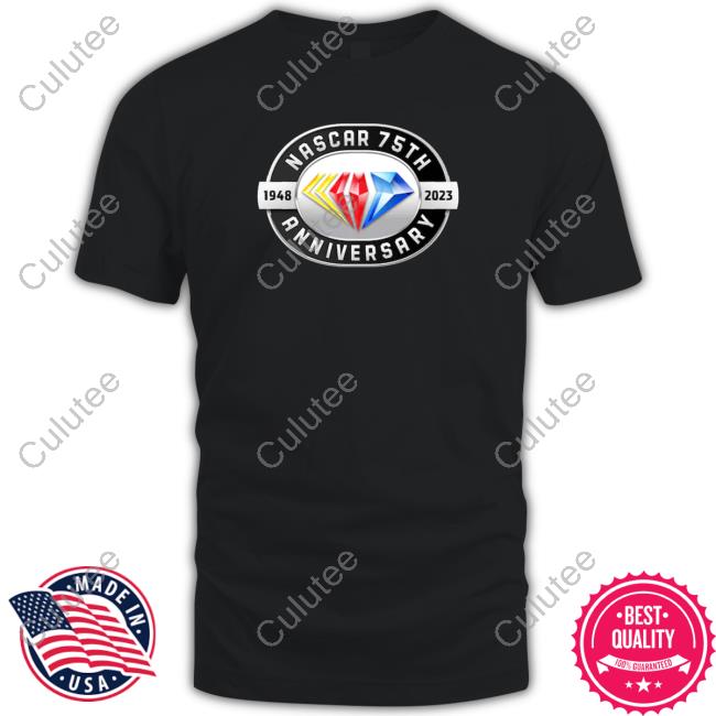 Official Nascar Merch Checkered Flag 75th Anniversary Logo Shirt