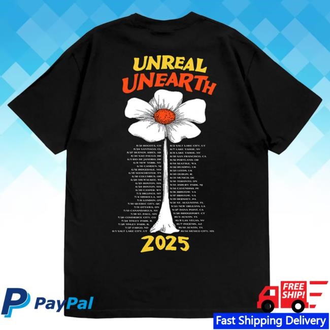 Official Hozier Store Unreal Unearth 2025 Flower Tour Hot Shirt