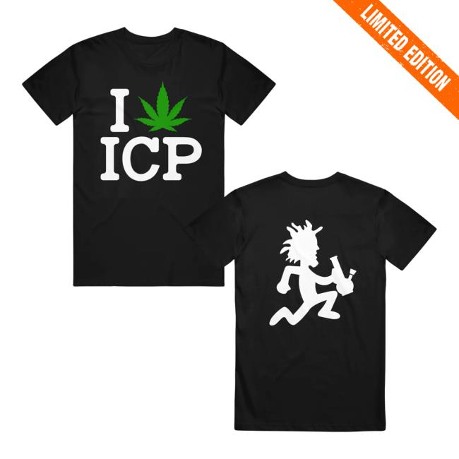Official Icp Merch Clothing Store Insane Clown Posse I Weed ICP Black T-Shirts