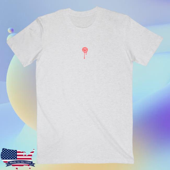 Grey Drip Smiley Shirt