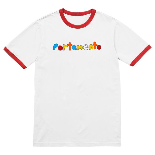 Official Kings Road Merch Store The Drums Portamento Ringer Hot Shirt (White/Red)