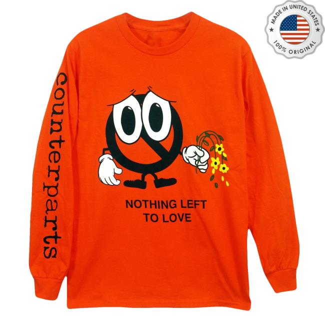 Official Counterparts Merch Sad Face Orange Hoody