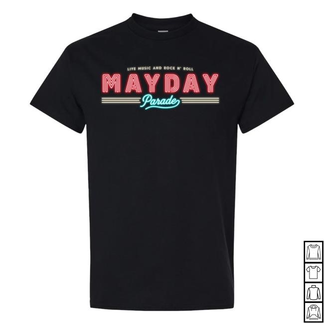 Official Mayday Parade Merch Mayday Parade 20 Years Tour - Black Tshirt