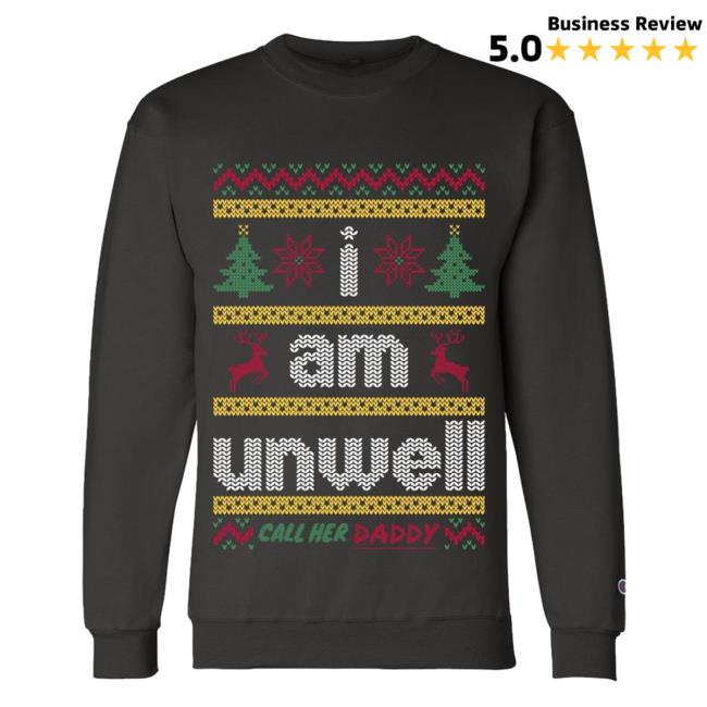 Official Call Her Daddy Apparel Clothing Store Shop CHD Merch x Champicon I Am Unwell Ugly Crewneck Black CallHerDaddy