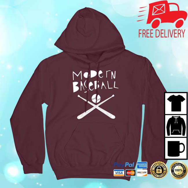 Official Modern Baseball Merch Store Shop Baseball Bat Hoodies - Maroon