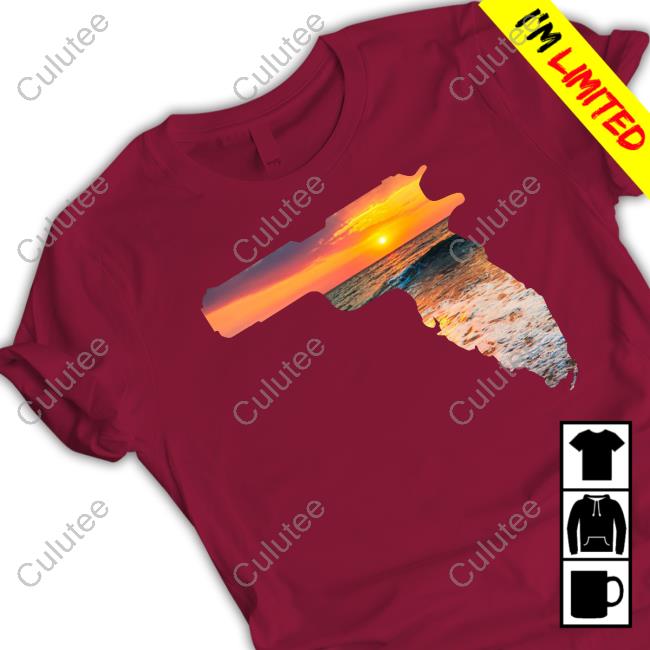 Florida The Gunshine State Gun Map Tee