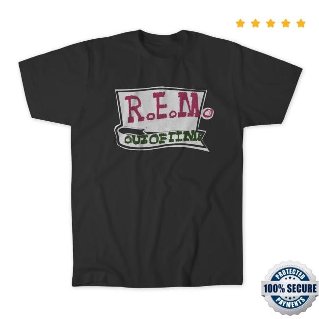 Official R.E.M. Merch Store Out Of Time New Shirt (Black)