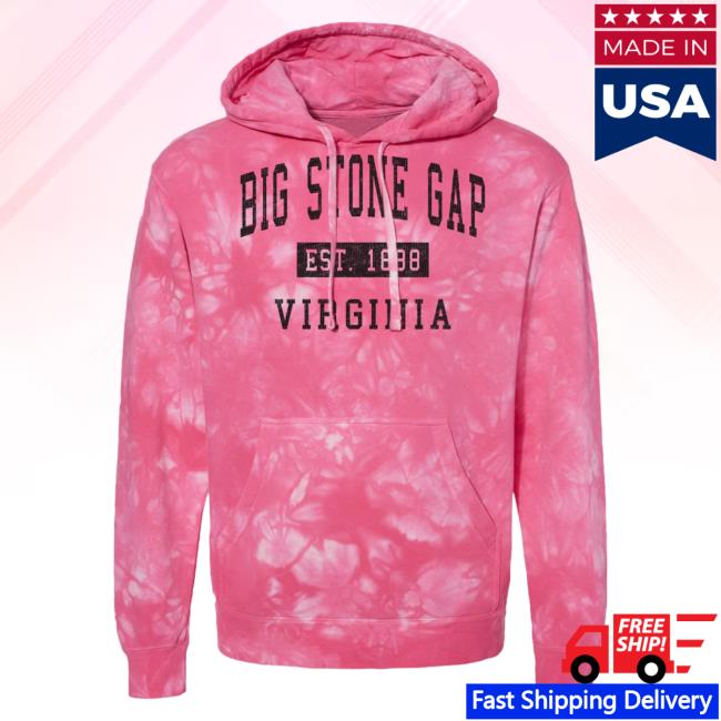 Official Hometown Apparel Clothing Merch Big Stone Gap Virginia Classic Established 1888 Tie-Dye Sweaters S - 5XL Tie Dye Pink / Navy