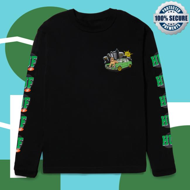 Huf Worldwide Store Shop Huf 97 Sweatshirt Black Hufworldwide