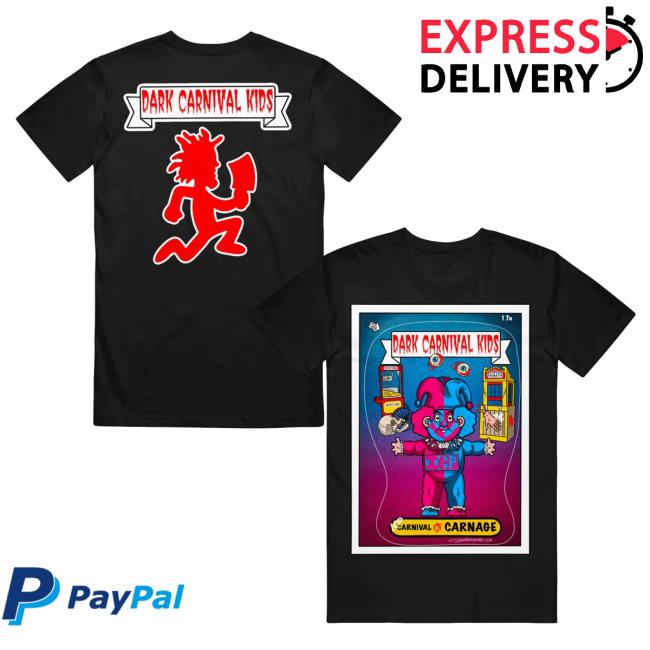 Insane Clown Posse & Psychopathic Records Merchandise ICP Apparel Shop Dark Carnival Kids Carnival Of Carnage Black - Hot Shirt Psychopathic Merch