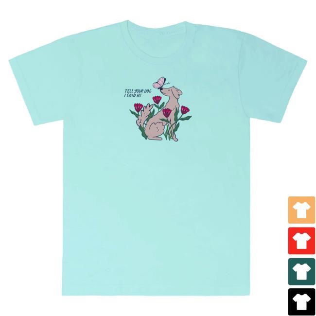 We Rate Dogs Merch Butterfly and Blooms Tee