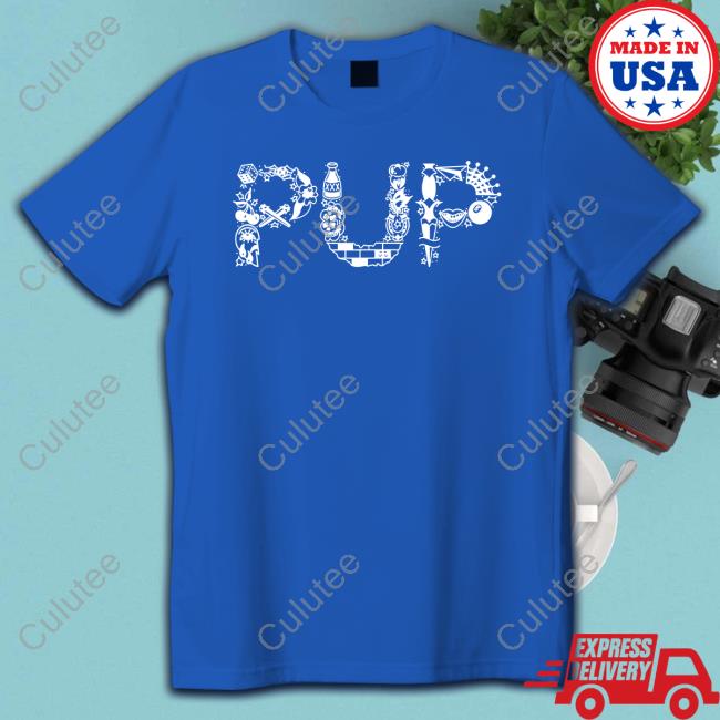 PUP Flash Logo Columbia Blue T-Shirt - PUP The Band Official Store