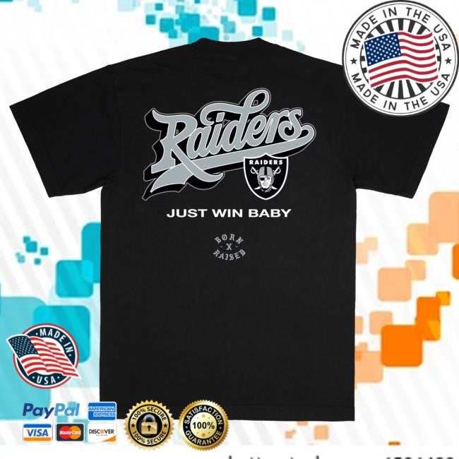 Unisex Las Vegas Raiders Born x Raised Black Pro Script Hot Shirt NFL Shop Store