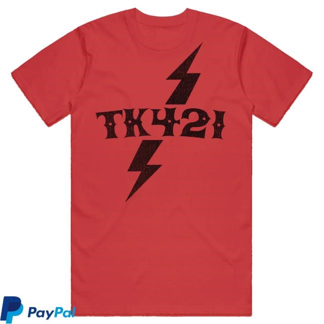 Official Lenny Kravitz Tk421 Bolt Red Popover Shirt