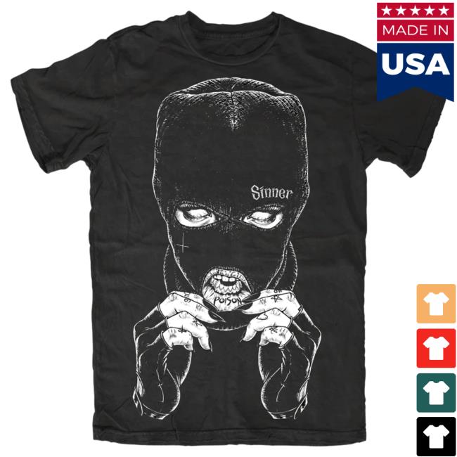 Official Ink Poisoning Apparel Clothing Sinner Ski-Mask Shirt