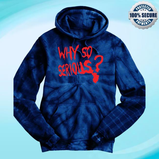 Official Why So Serious Tie Dye Crewneck Sweatshirt Navy