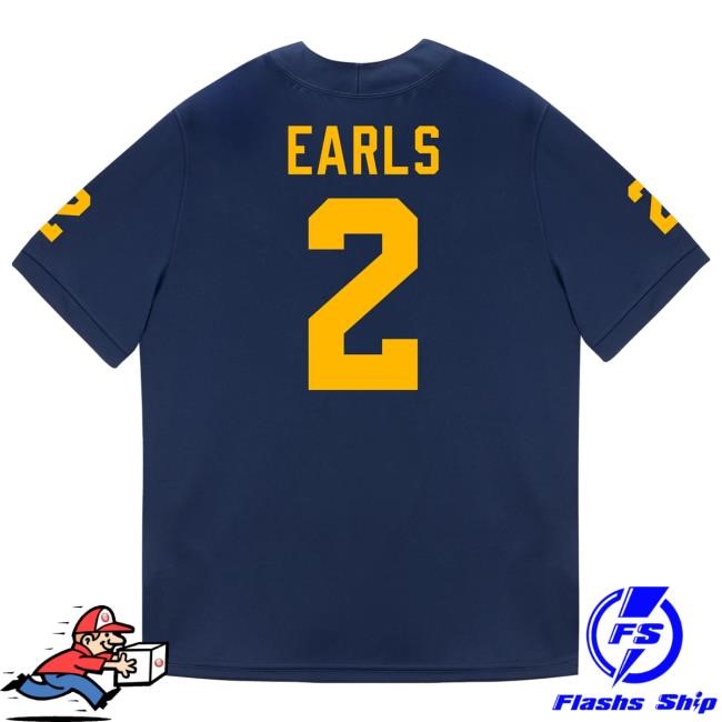 The M Den Michigan Wolverines #2 Shamari Earls Student Athlete Blue Football Jersey Hot Shirt