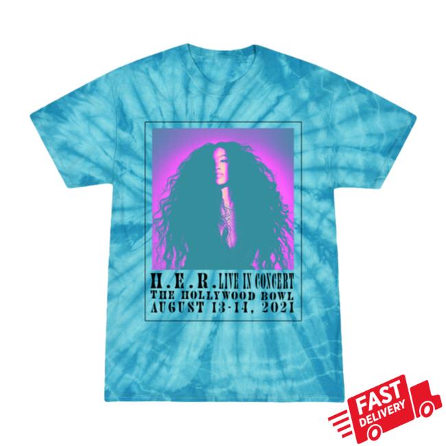 Official Hollywood Bowl Turquoise Tie Dye T-Shirts