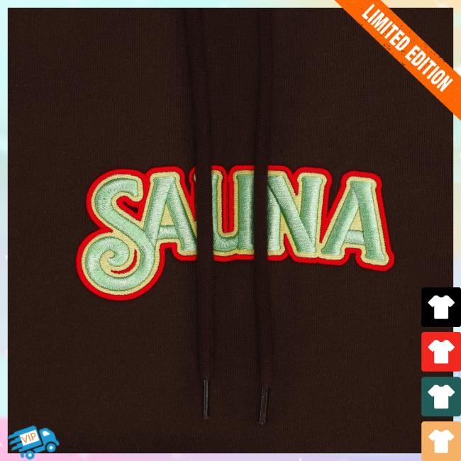Official Shop Sauna Original Logo Pullover Hoodie [Brown]