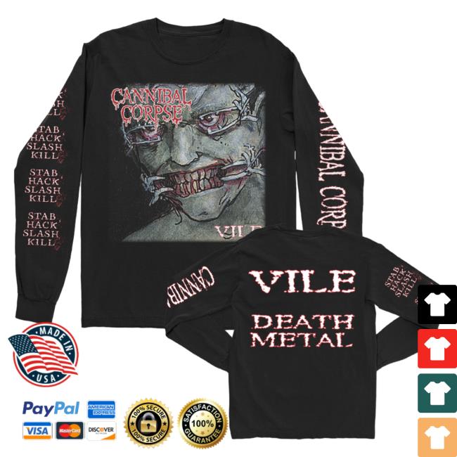 Official Cannibal Corpse Merch Store Vile Death Metal Long-Sleeve Black CannibalCorpse