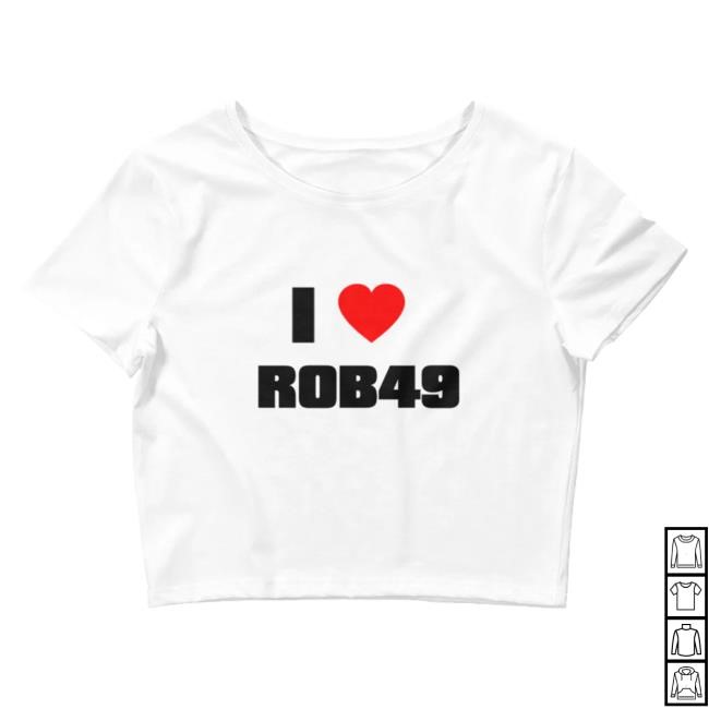 Official Interscope Records Merch Store Rob49 "I Love Rob49" Crop Top Tshirt