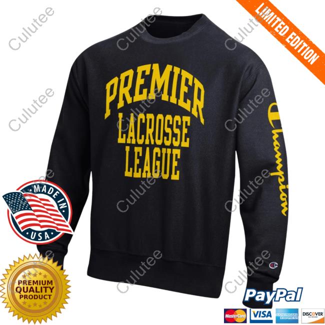 Official Premier Lacrosse League Shop Champion Collegiate League Reverse Weave Hooded Sweatshirt Black