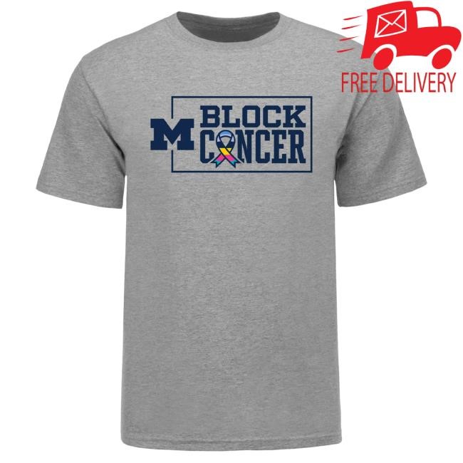 Michigan Wolverines Block Cancer Ribbon Shirts The M Den Official Shop