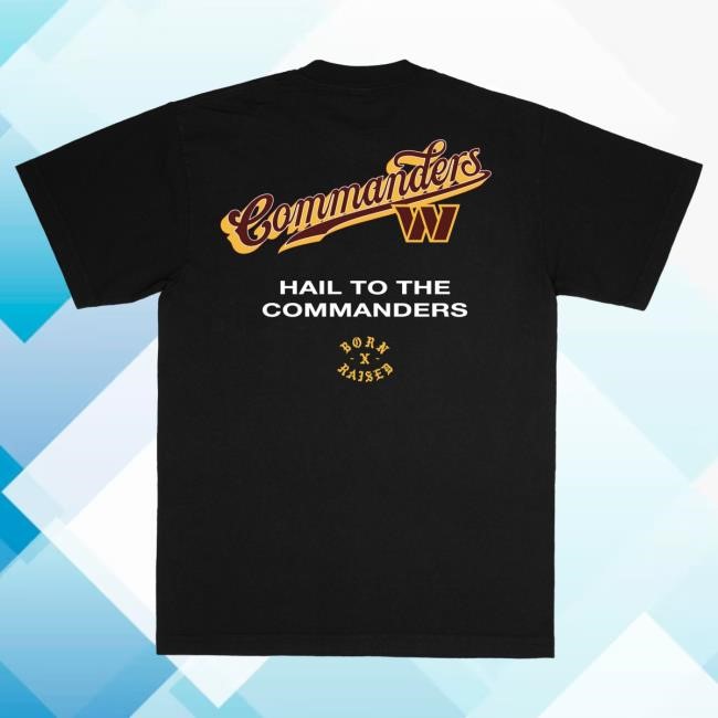 Unisex Washington Commanders Born x Raised Black Pro Script T Shirt NFL Shop Store