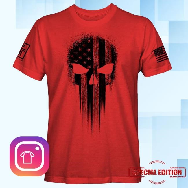 Usa American Skull Men's Patriotic New T-Shirt