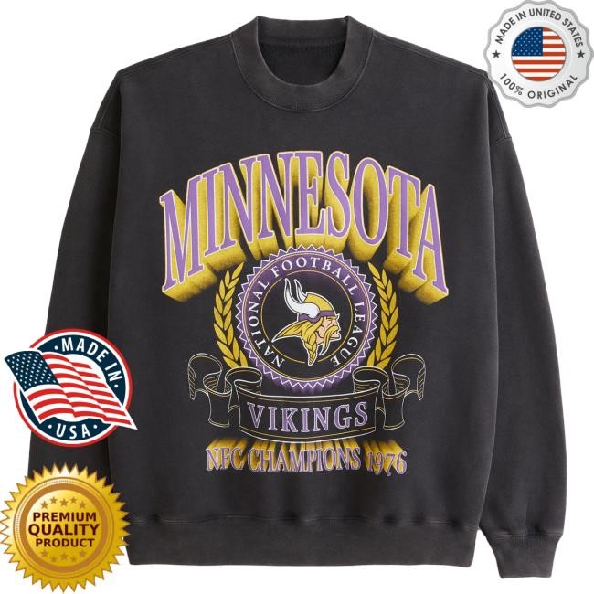 Official Abercrombie And Fitch Merch Minnesota Vikings Graphic Crewneck NFL by Abercrombie