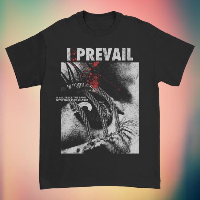 Official I Prevail Merch Store I Prevail Eyes Closed T-Shirt (Black) I Prevail Apparel Clothing Shop IPrevail