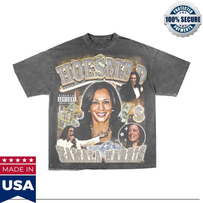 Official Hoesmad Merch Shop Kamala Harris 2024 Rap T Shirt (Vintage Grey)