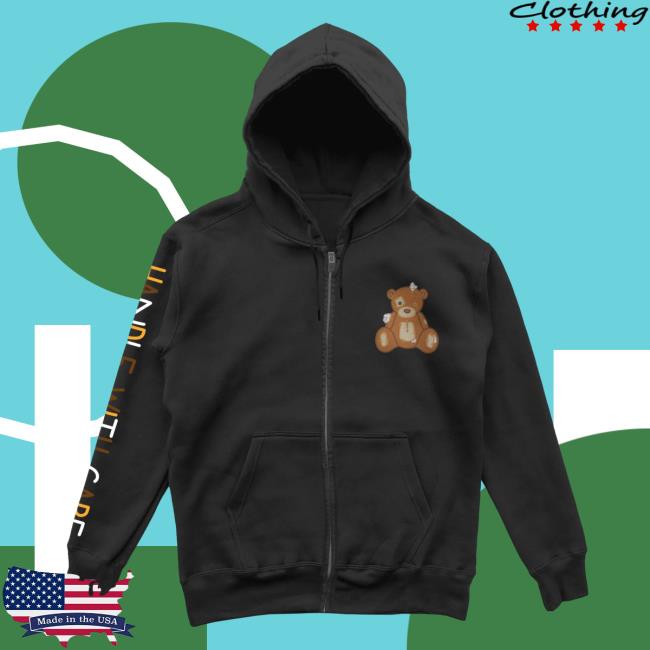 Official Dream Clothing Handle With Care Zip Up Hooded Sweatshirt