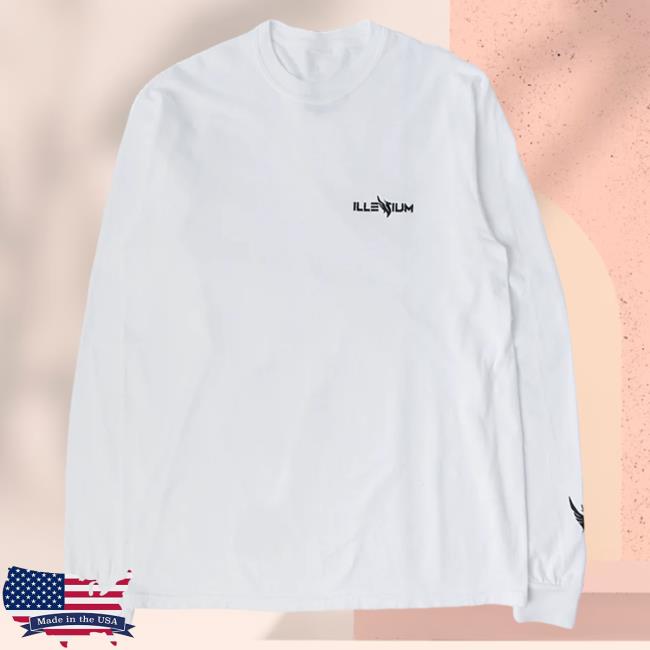 Official Illenium Merch Store White Logo Long Sleeve Tees Illenium Shop