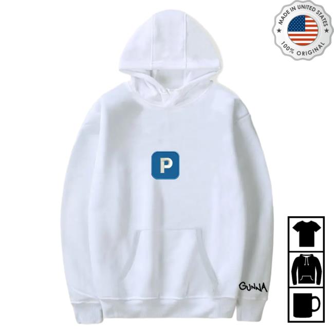 Official Gunna Merch Store Gunna Pushin P Pullover Hoodie White