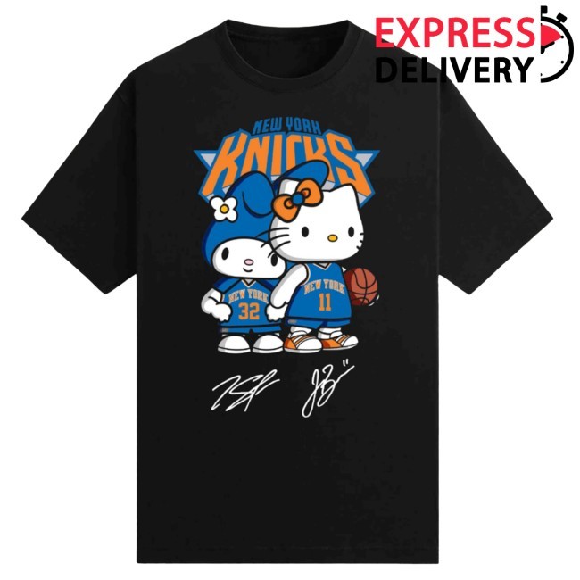 Official Hello Kitty Knicks Brunson & Towns Tee - New York Knicks
