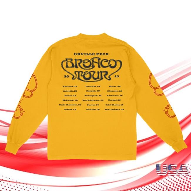 Gold Bronco Tour L/S Tee | Shop the Orville Peck Official Store