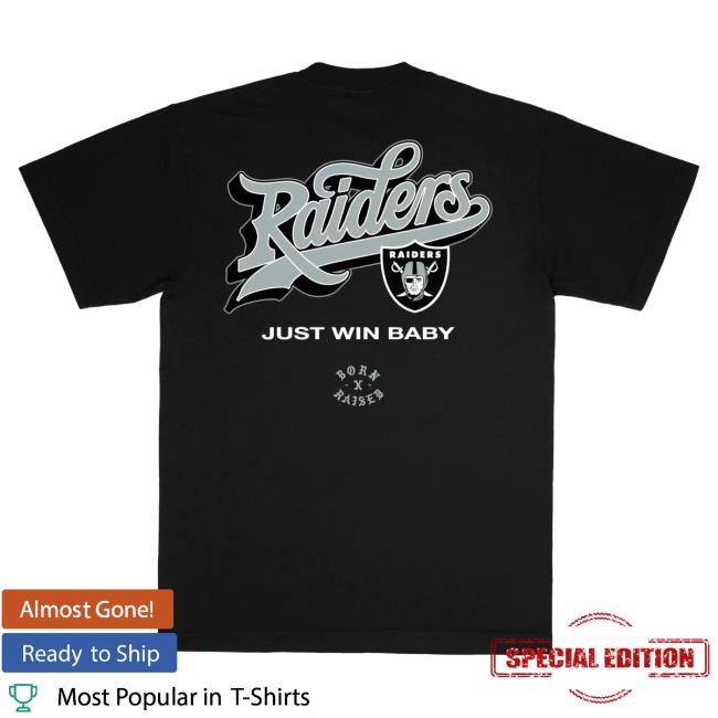 Official Born X Raised + Raiders Pro Script Hooded Sweatshirt: Black NFL 2025 Kickoff Official Born X Raised + Raiders Pro Script Tee: Black NFL 2025 Kickoff