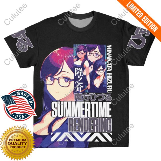 Official Anime Ape Clothing Minakata Hizuru Summer Time Rendering Streetwear Shirt New Animeape
