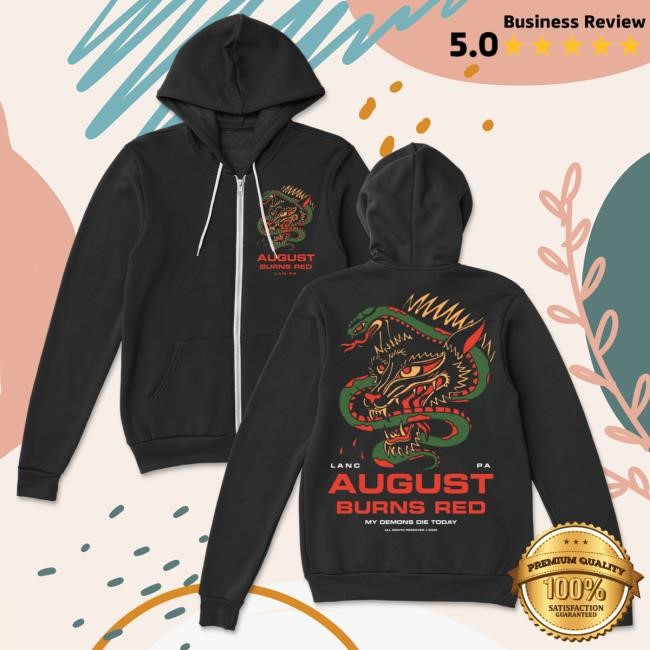Official August Burns Red Snake Dragon Zip Up Hoody