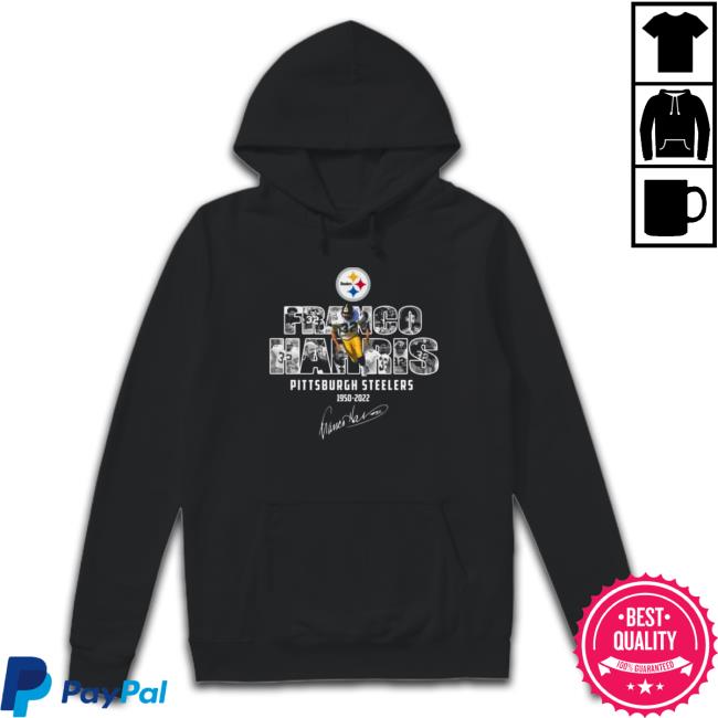 Official Franco Harris Pittsburgh Steelers 1950-2022 Signature Tee Shirts