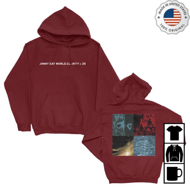 Official Jimmy Eat World Merch Clarity 25Th Anniversary Tee (Maroon)