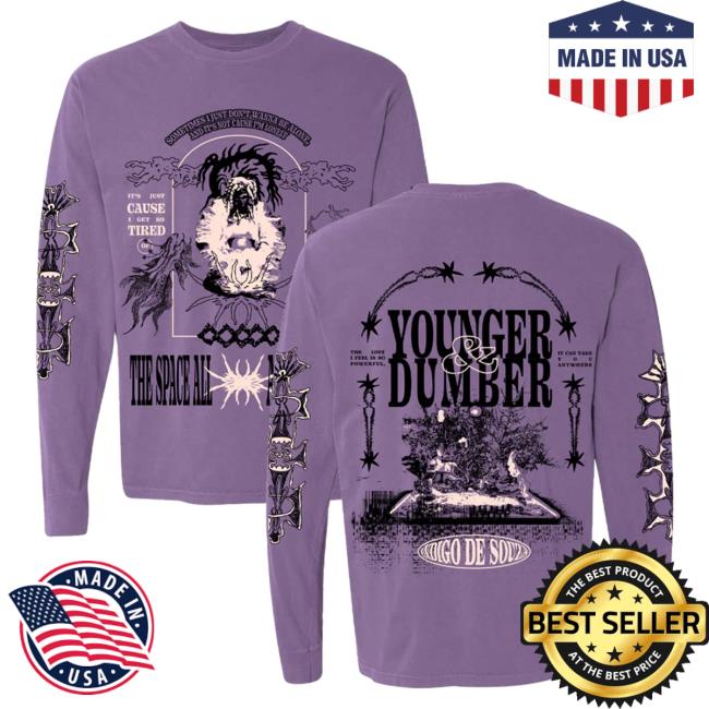 Official Hello Merch Store Indigo De Souza Younger & Dumber Violet Long Sleeve Tee Hellomerch