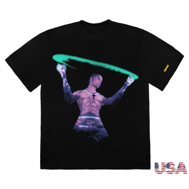 Official Travis Scott Merch Store Travis Scott Stargazing Long Sleeve T-Shirts Black TravisScott Shop